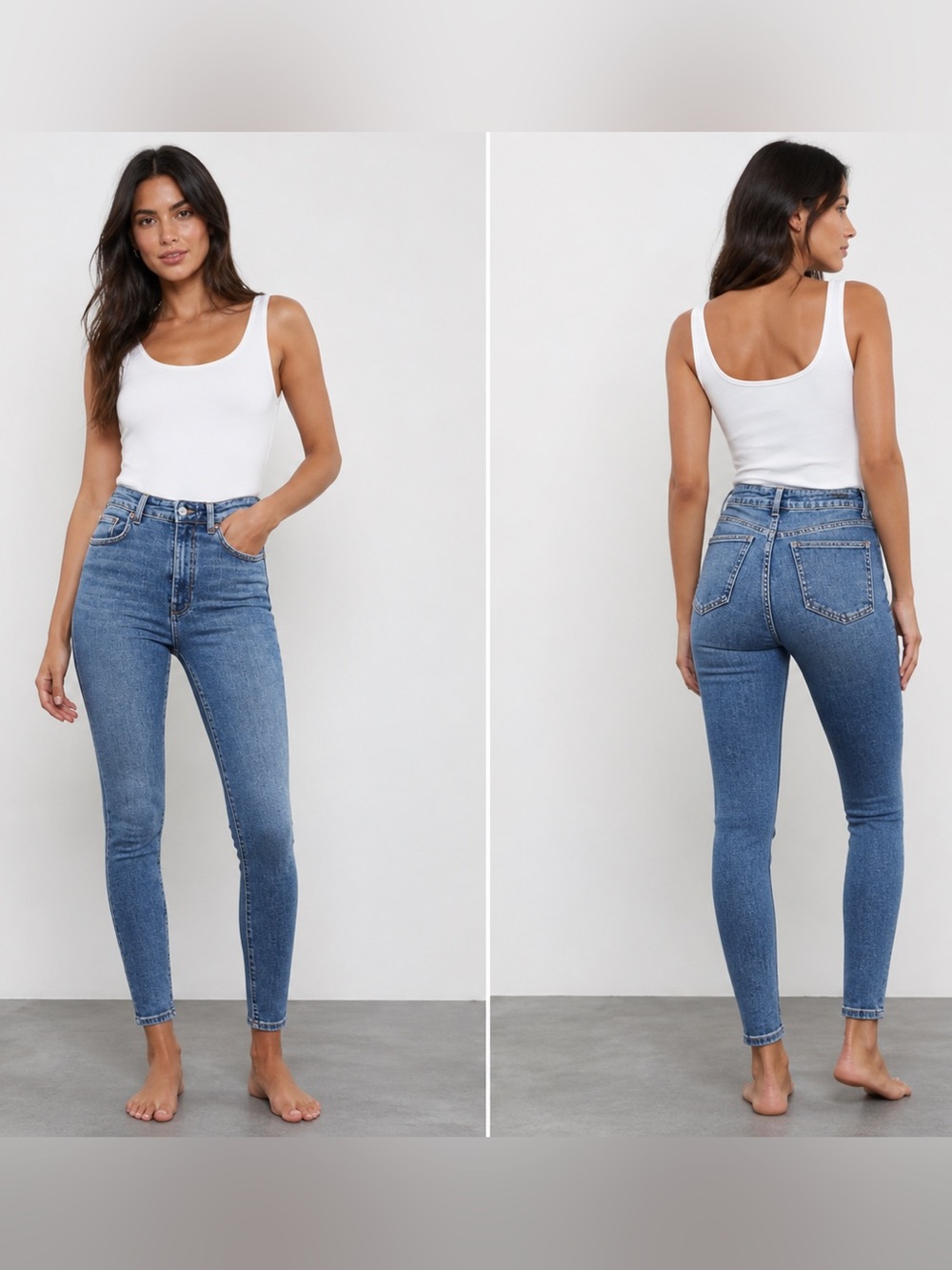 Classic Blue Ankle shaper Women's Jeans